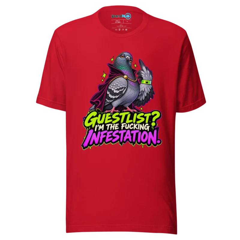 BrandNu Guestlist? I'M The Fucking Infestation. T-Shirt - Red - Front