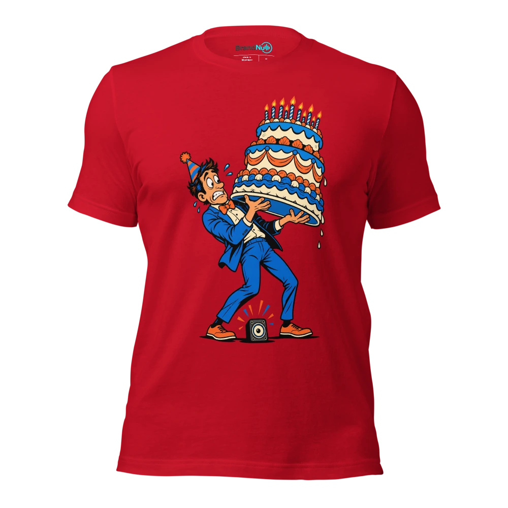 I DROPPED THE BASS NOT THE FUCKING CAKE T Shirt Red Front