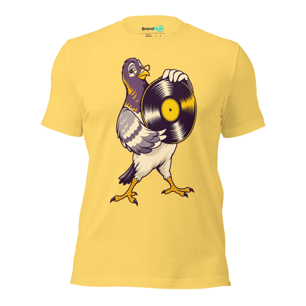 THE PIGEON COLLECTOR HAS FOUND A BIRTHDAY REISSUE T Shirt Yellow Front
