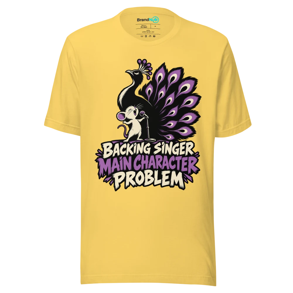 BACKING SINGER MAIN CHARACTER PROBLEM T Shirt Yellow Front