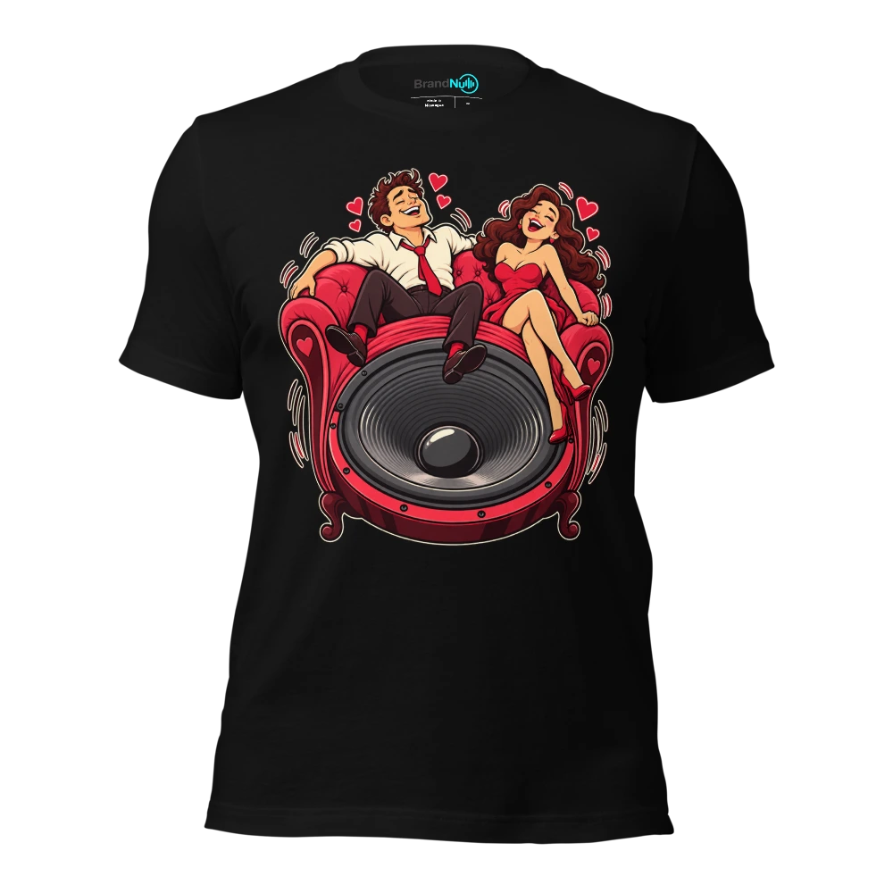 THE LOVE SEAT HAS A BASS PORT T-SHIRT
