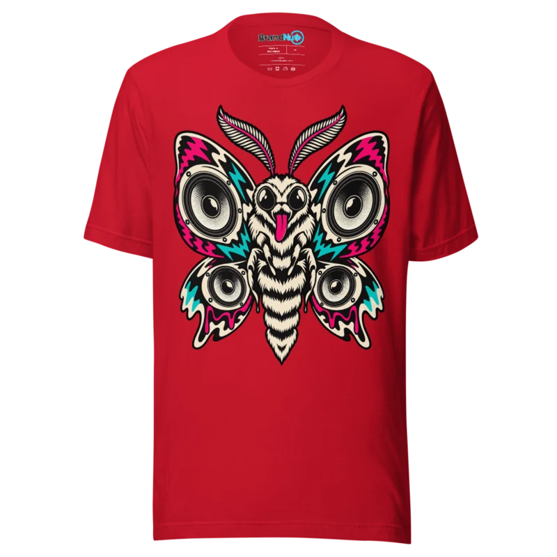 BrandNu Speaker Wing Moth T-Shirt - Red