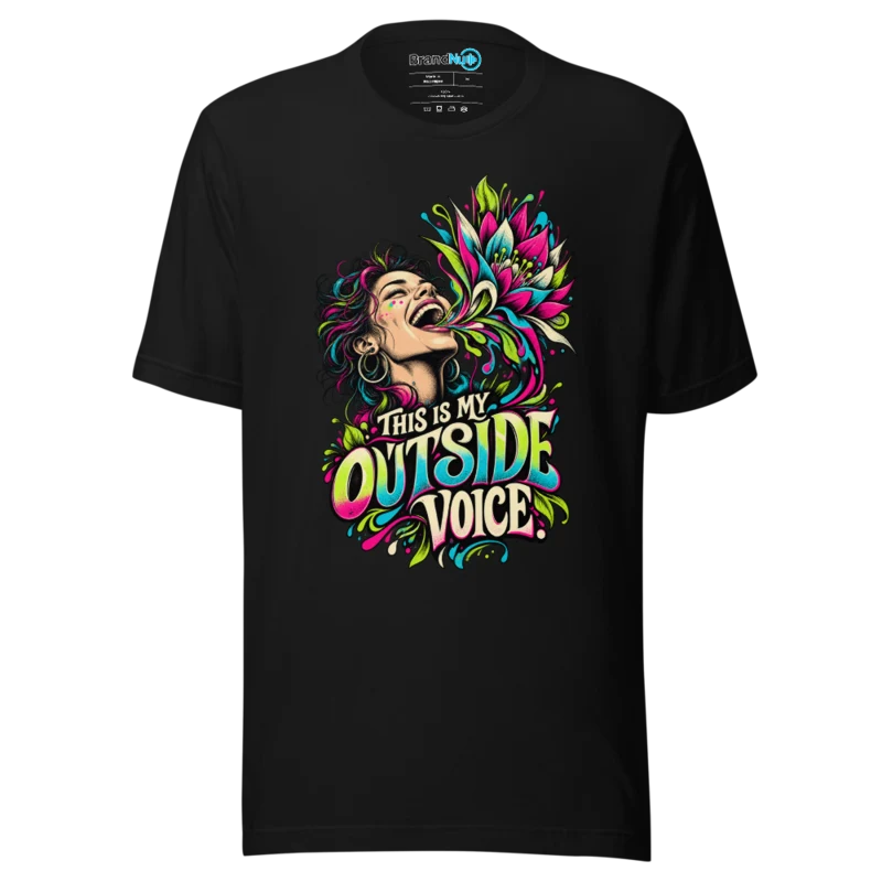 This Is My Outside Voice T Shirt - Black