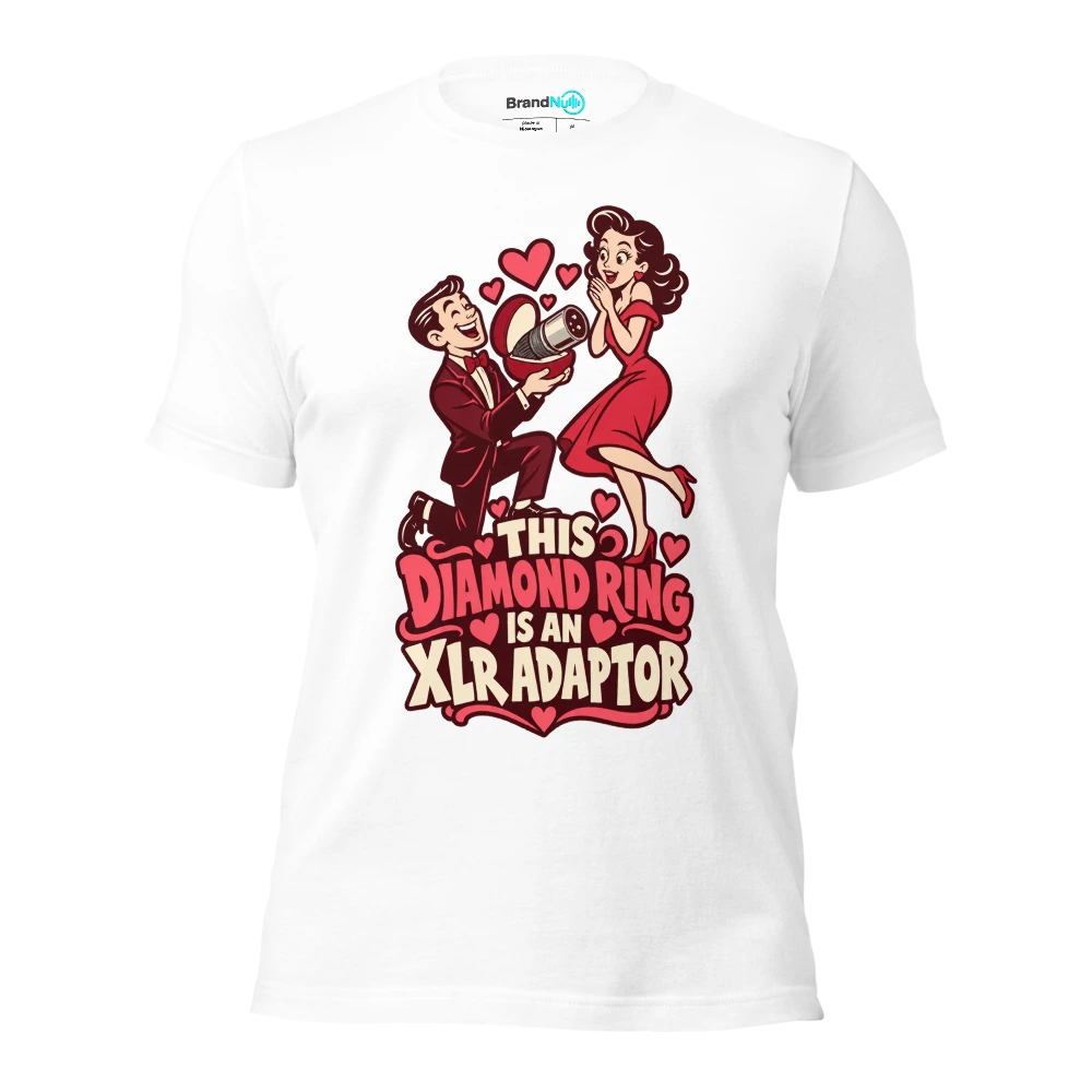 THIS DIAMOND RING IS AN XLR ADAPTOR T Shirt White Front