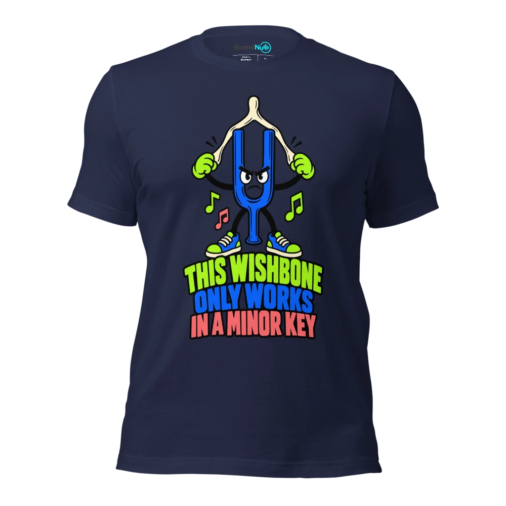 THIS WISHBONE ONLY WORKS IN A MINOR KEY T Shirt Navy Front