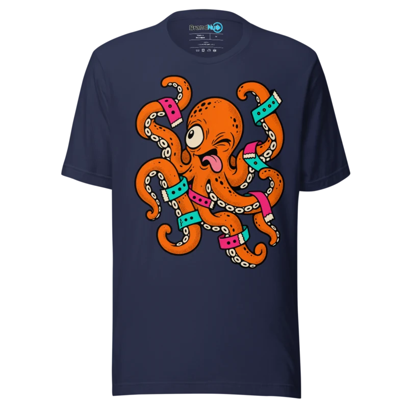 BrandNu Eight Arms, Bad Decisions T-Shirt - Navy