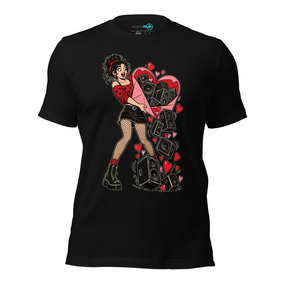 THIS LOVE NOTE CONTAINS A BACKLINE REQUEST T Shirt Black Front