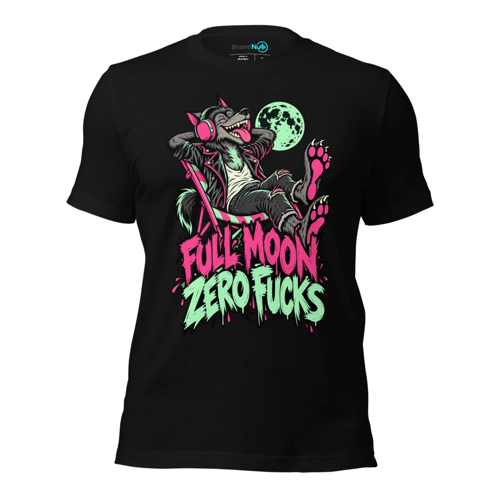 FULL MOON ZERO FUCKS T-SHIRT