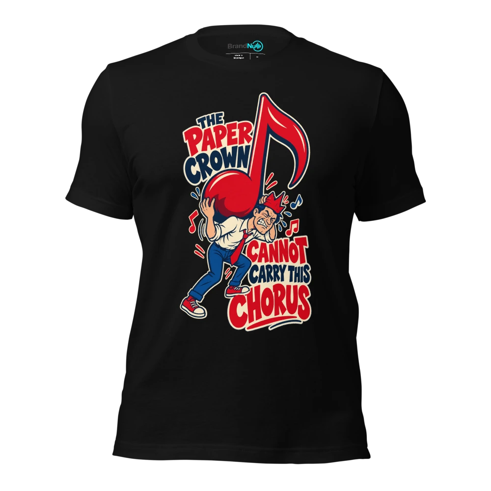 THE PAPER CROWN CANNOT CARRY THIS CHORUS T Shirt Black Front