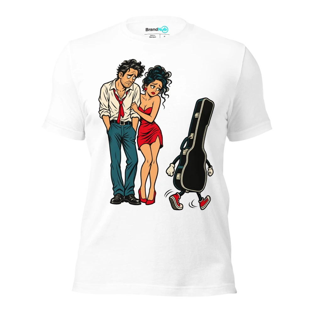 THE DATE STARTED WITH TECHNO ENDED WITH A TAXI FARE T Shirt White Front