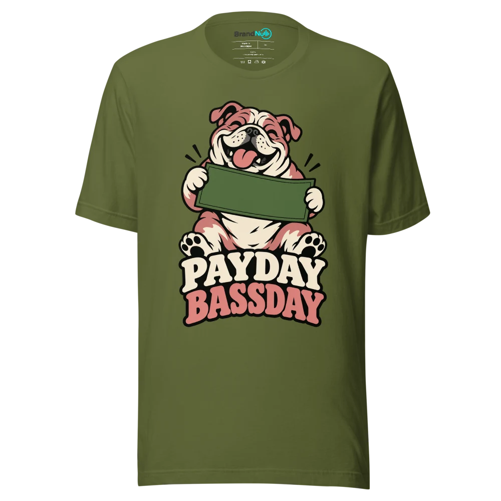 PAYDAY BASSDAY T Shirt Olive Front