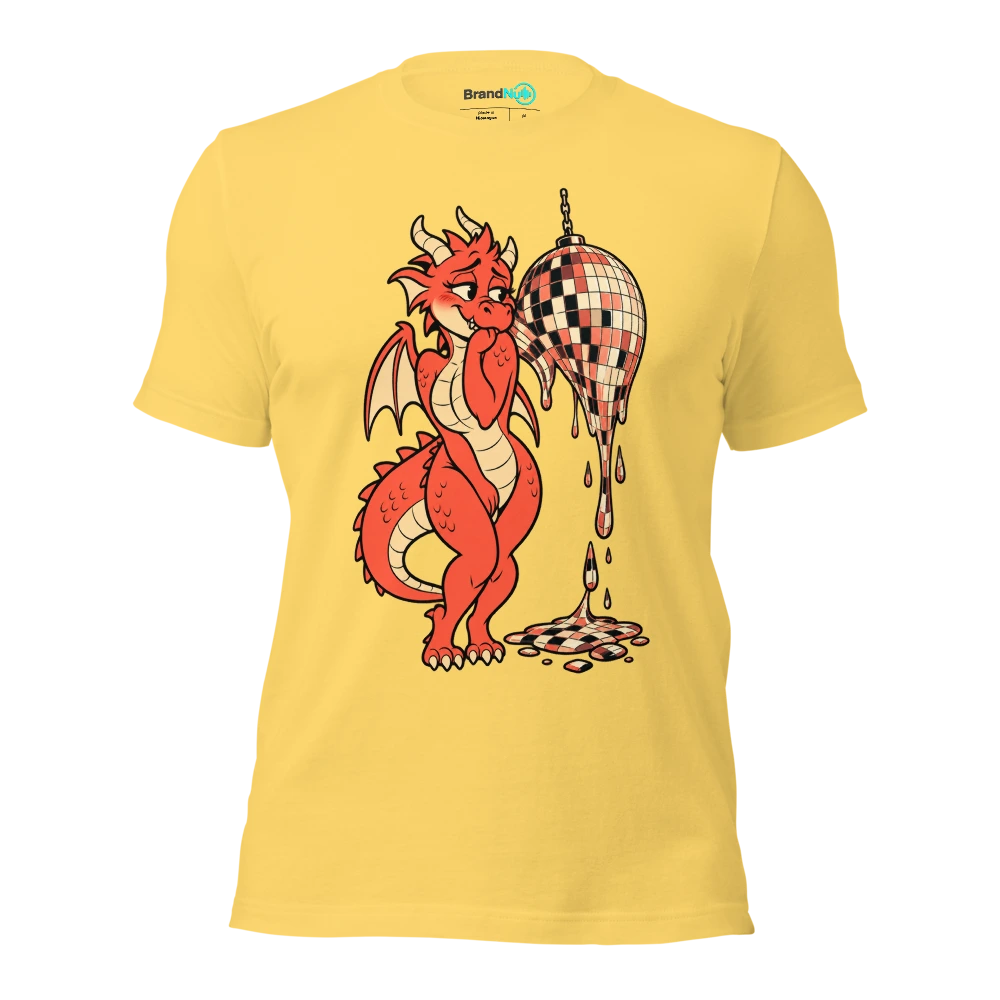 THE LOVE DRAGON HAS MELTED THE LAST DANCE T Shirt Yellow Front