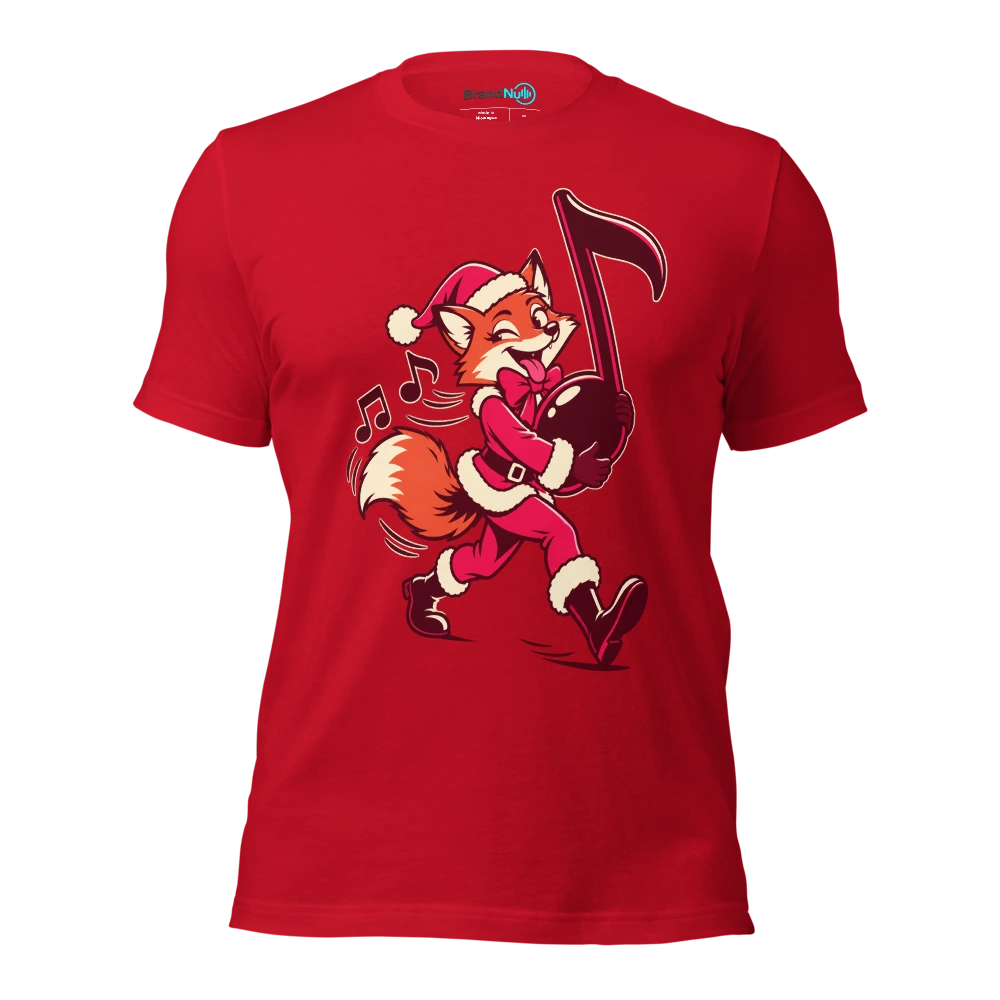 THE FUNK FOX HAS STOLEN THE FESTIVE GROOVE T Shirt Red Front