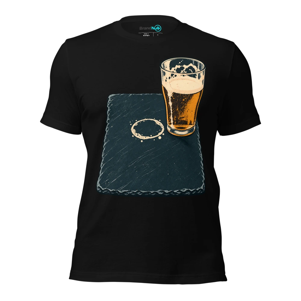 My BrandNu clean slate has a ring from my pint T Shirt Black Front