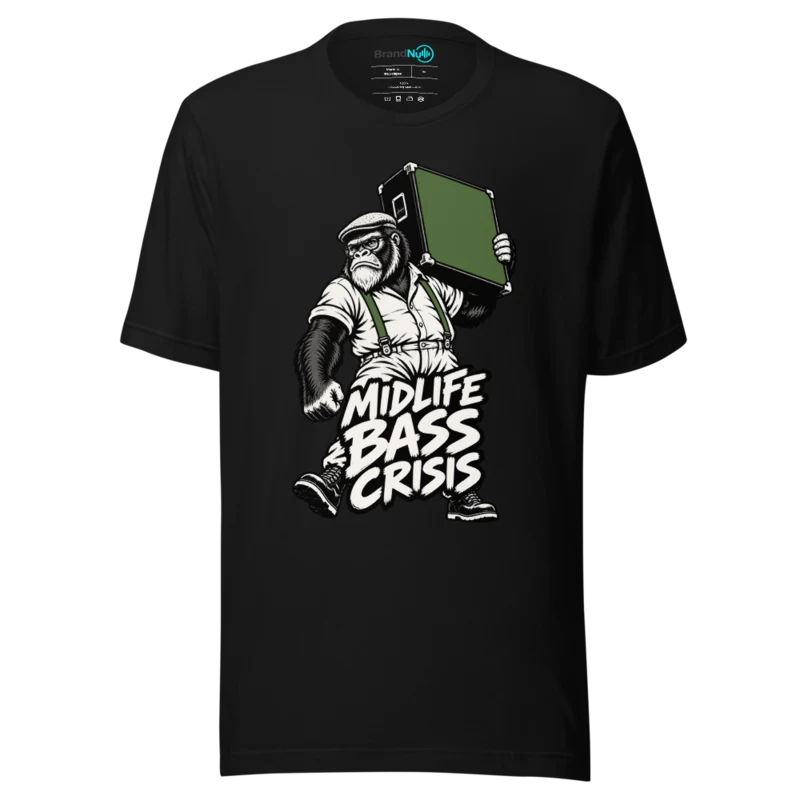 MIDLIFE BASS CRISIS T Shirt - Black