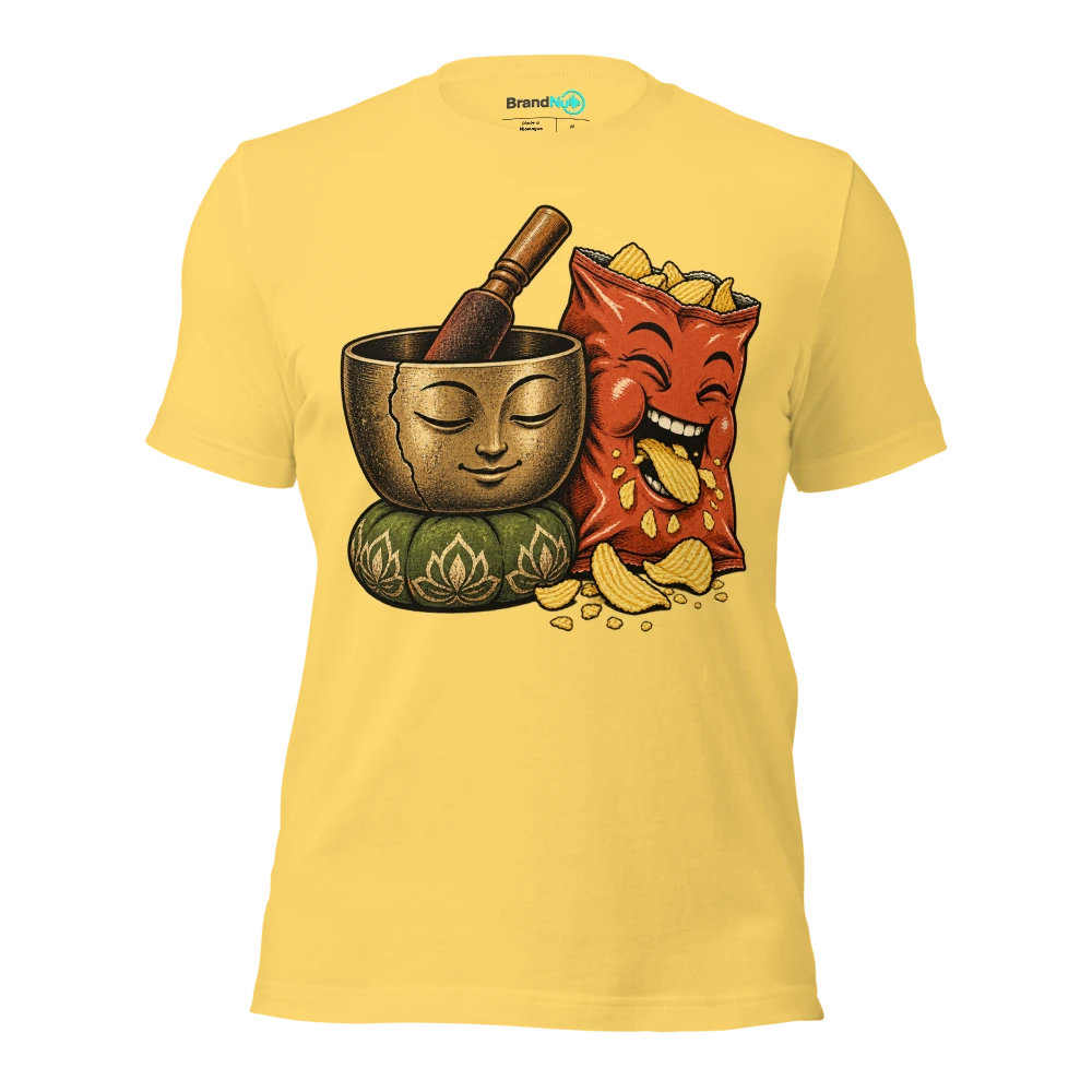 My BrandNu inner peace has heard how you chew T Shirt Yellow Front