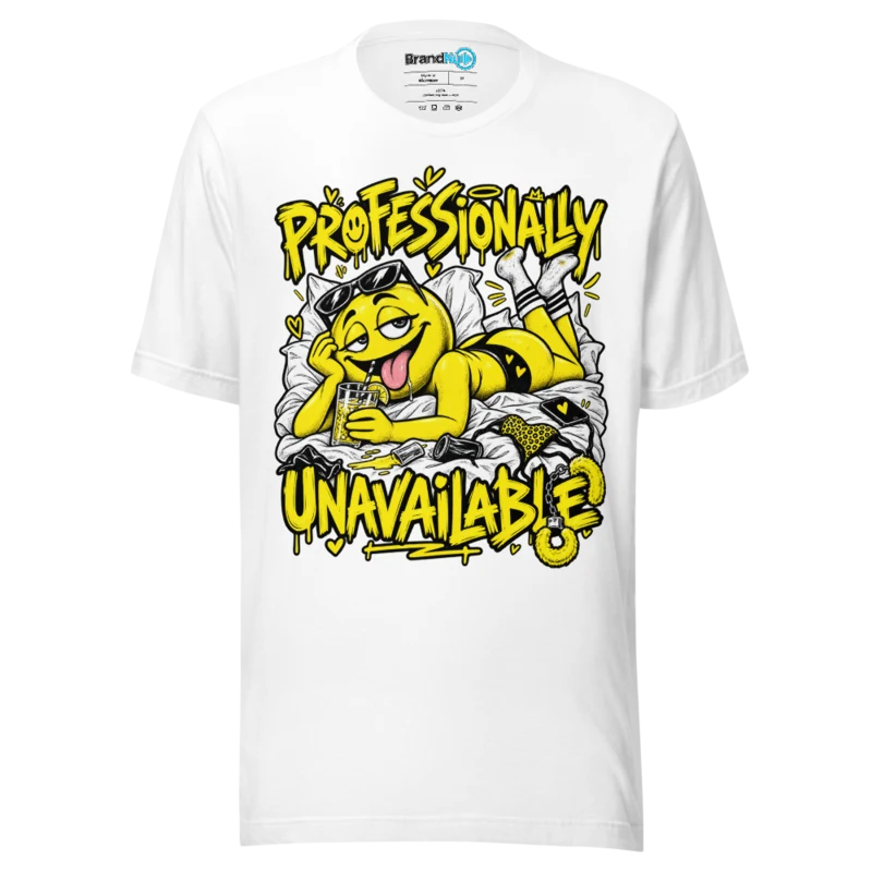 BrandNu Professionally Unavailable T-Shirt - White