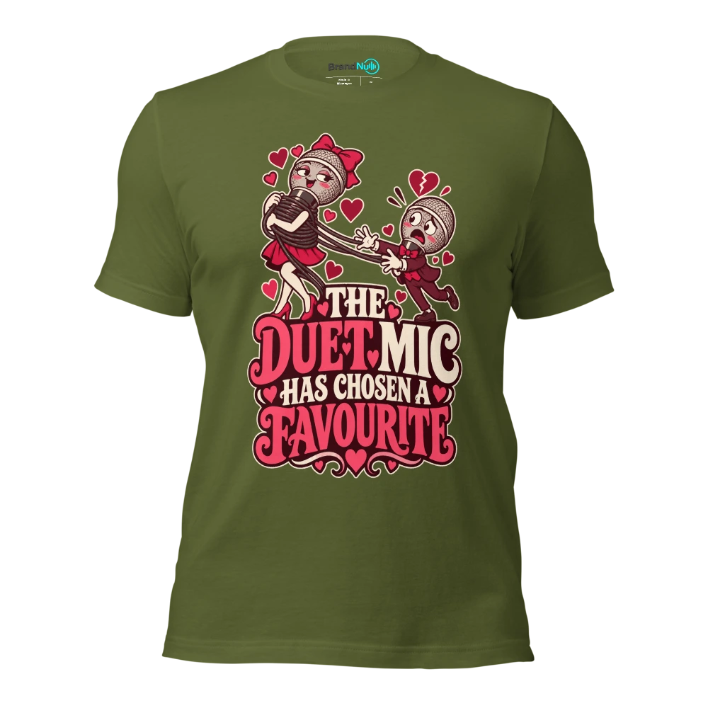 THE DUET MIC HAS CHOSEN A FAVOURITE T Shirt Olive Front