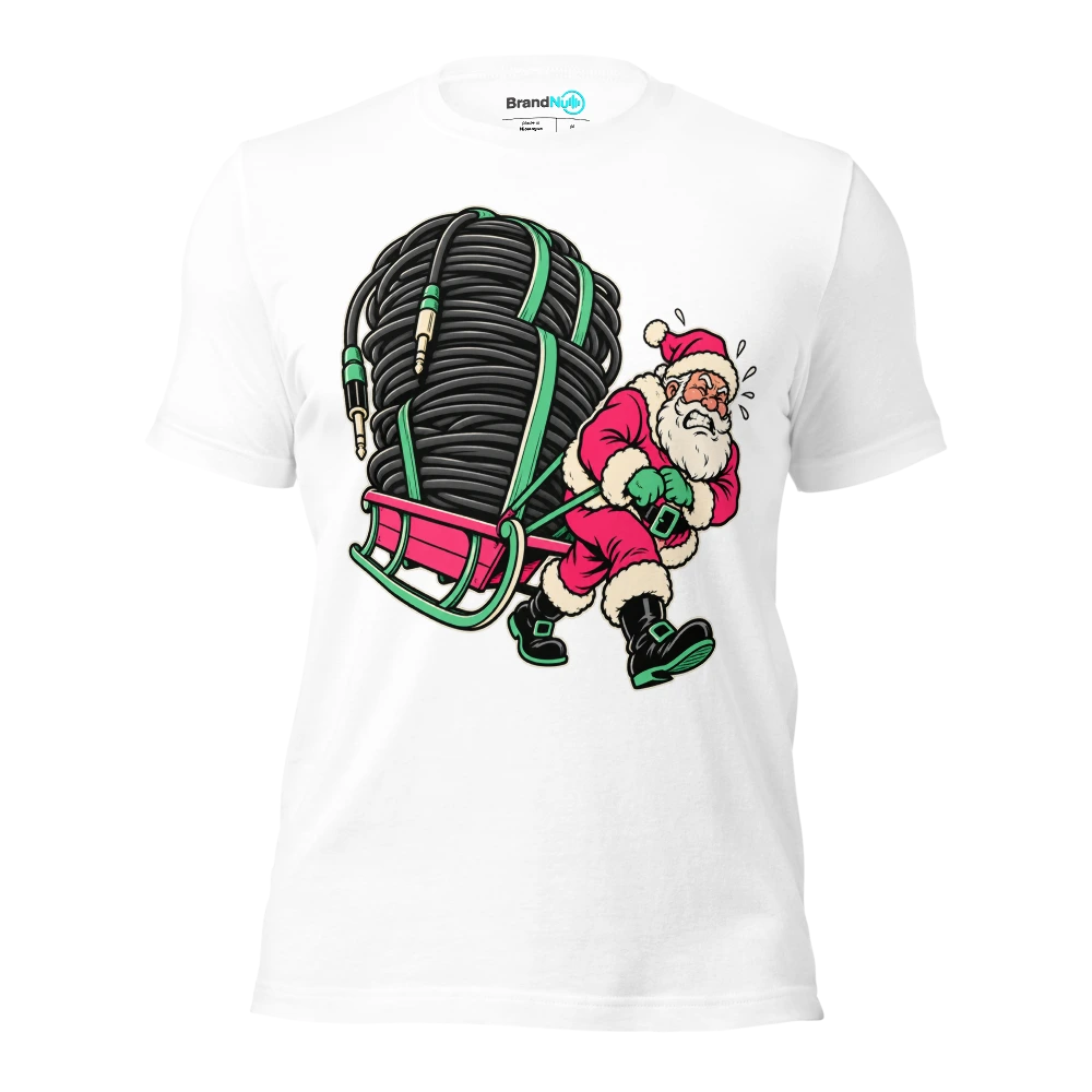 THE SLEDGE HAS BETTER CABLE STORAGE T Shirt White Front