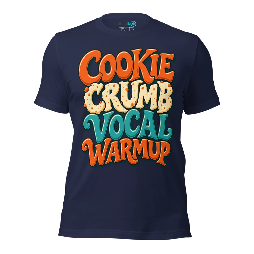 COOKIE CRUMB VOCAL WARMUP T Shirt Navy Front