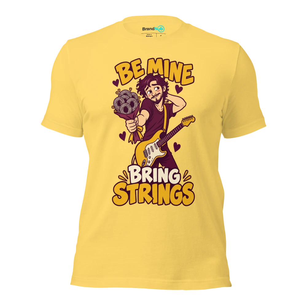 BE MINE BRING STRINGS T Shirt Yellow Front