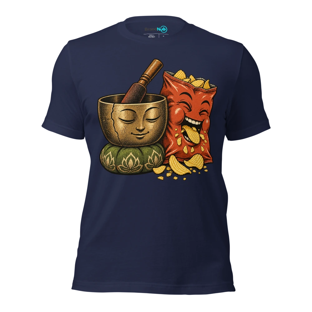 My BrandNu inner peace has heard how you chew T Shirt Navy Front
