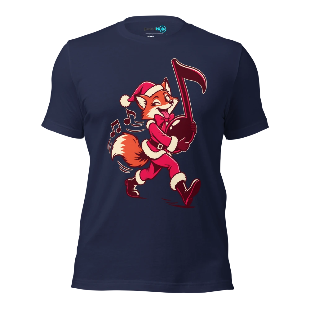 THE FUNK FOX HAS STOLEN THE FESTIVE GROOVE T Shirt Navy Front