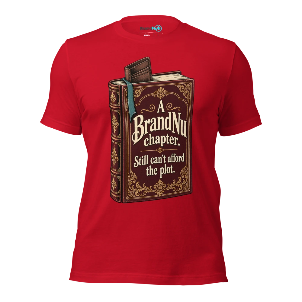 A BrandNu chapter. Still canÃ¢â‚¬â„¢t afford the plot T Shirt Red Front