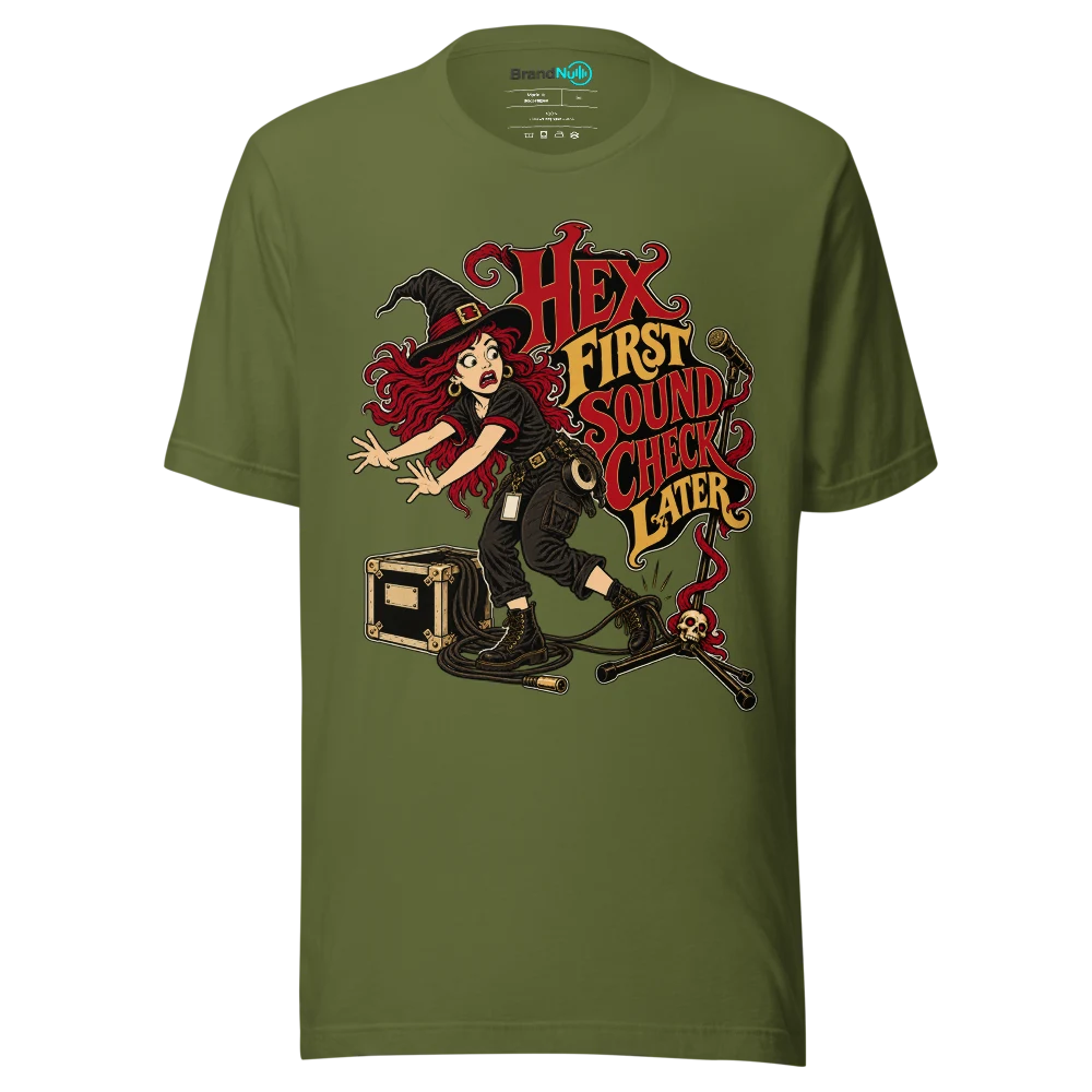 HEX FIRST SOUND CHECK LATER T Shirt Olive Front