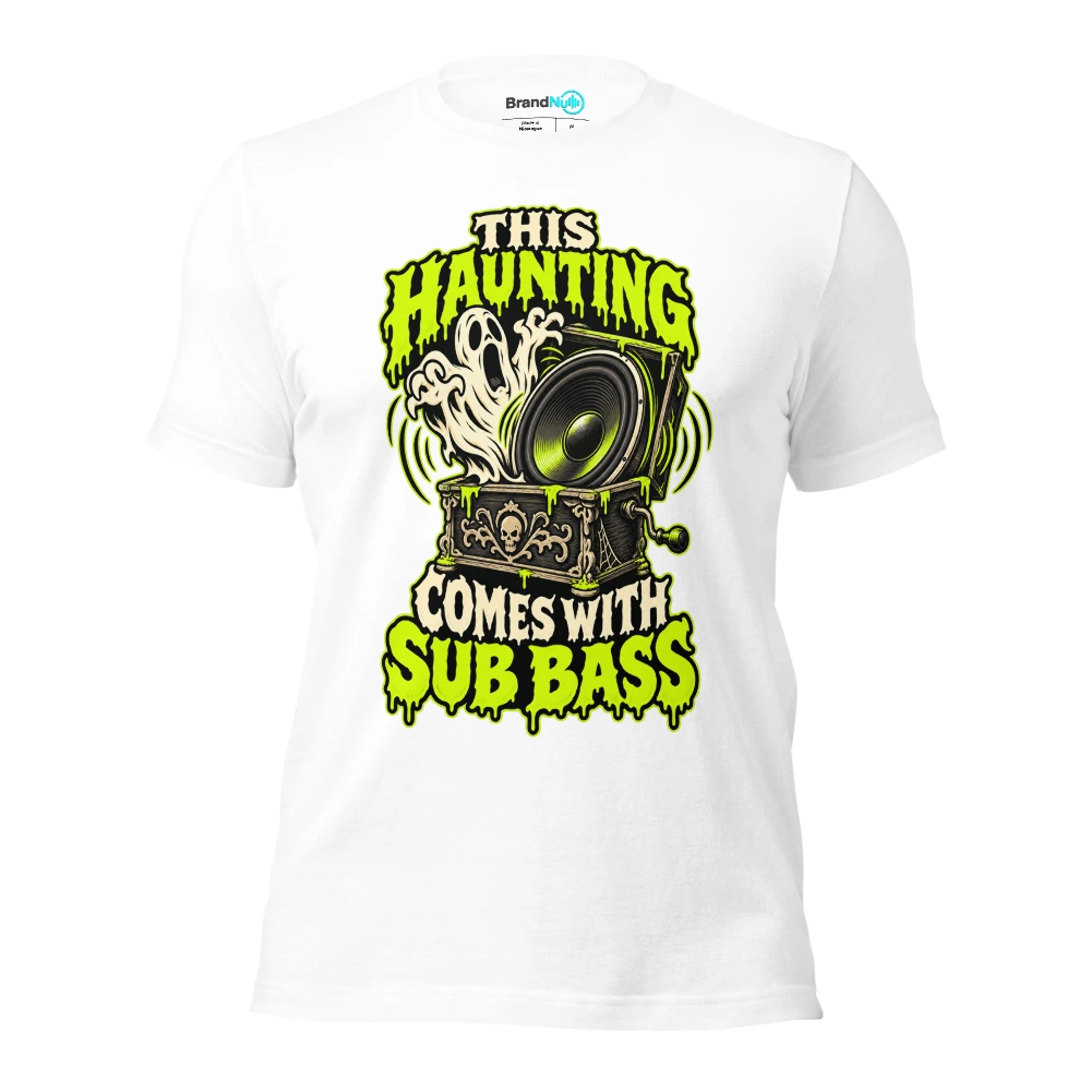 THIS HAUNTING COMES WITH SUB BASS T Shirt - White - front - Ghost 2