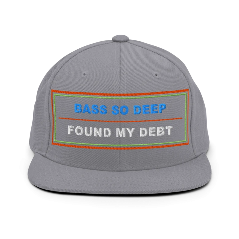 Bass So Deep Found My Debt Classic Snapback - Silver