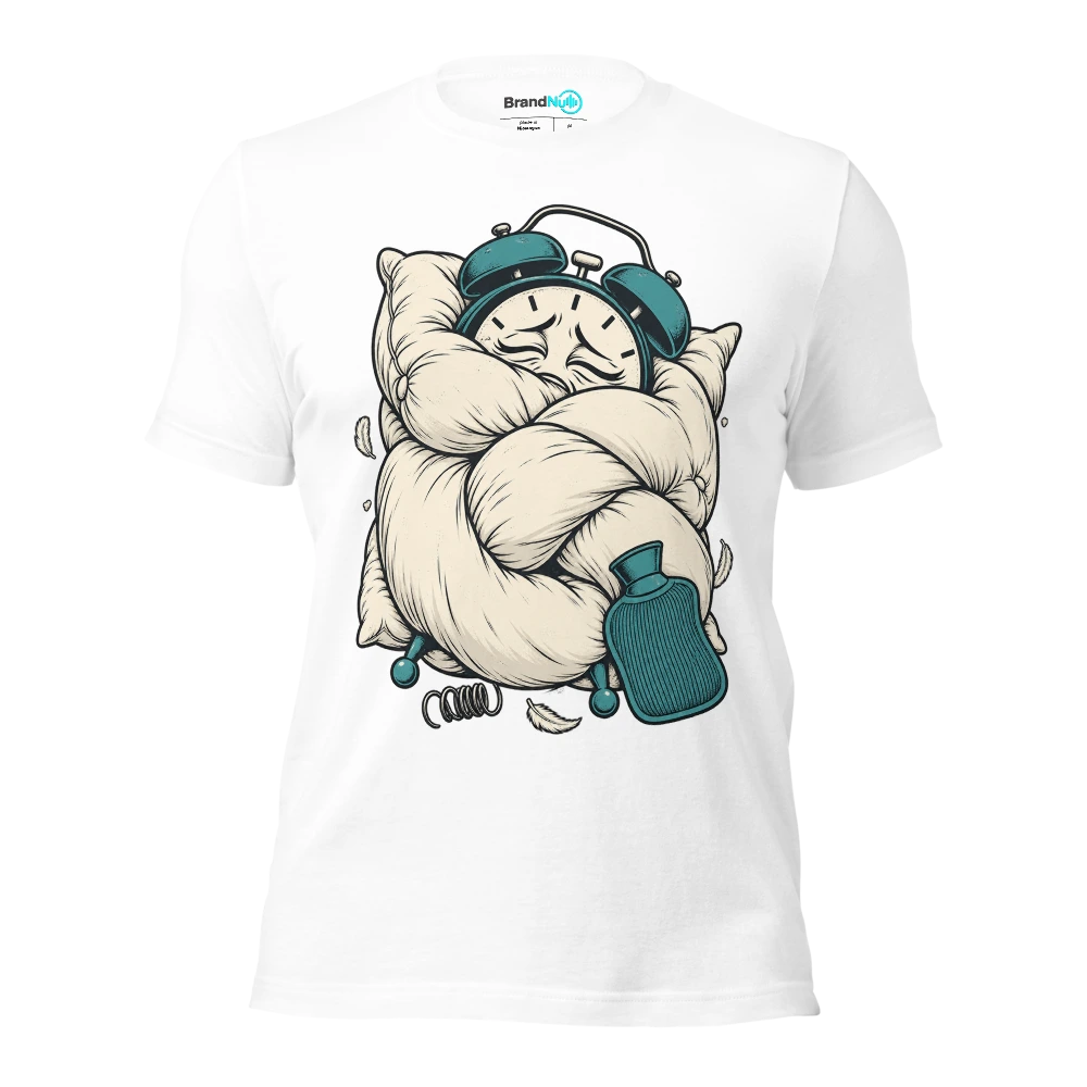 Woke up BrandNu. Slept funny. Warranty void T Shirt White Front