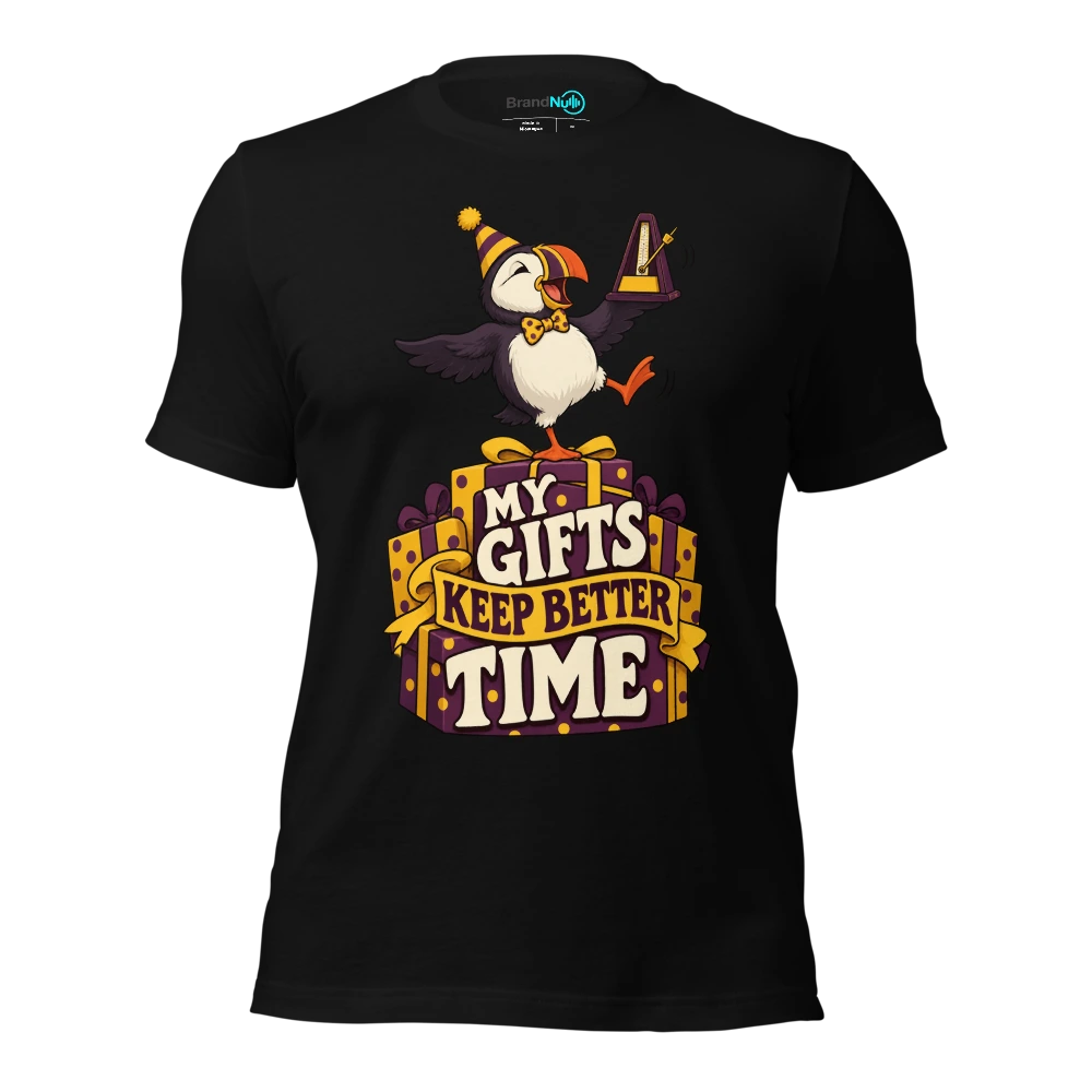 MY GIFTS KEEP BETTER TIME T Shirt Black Front