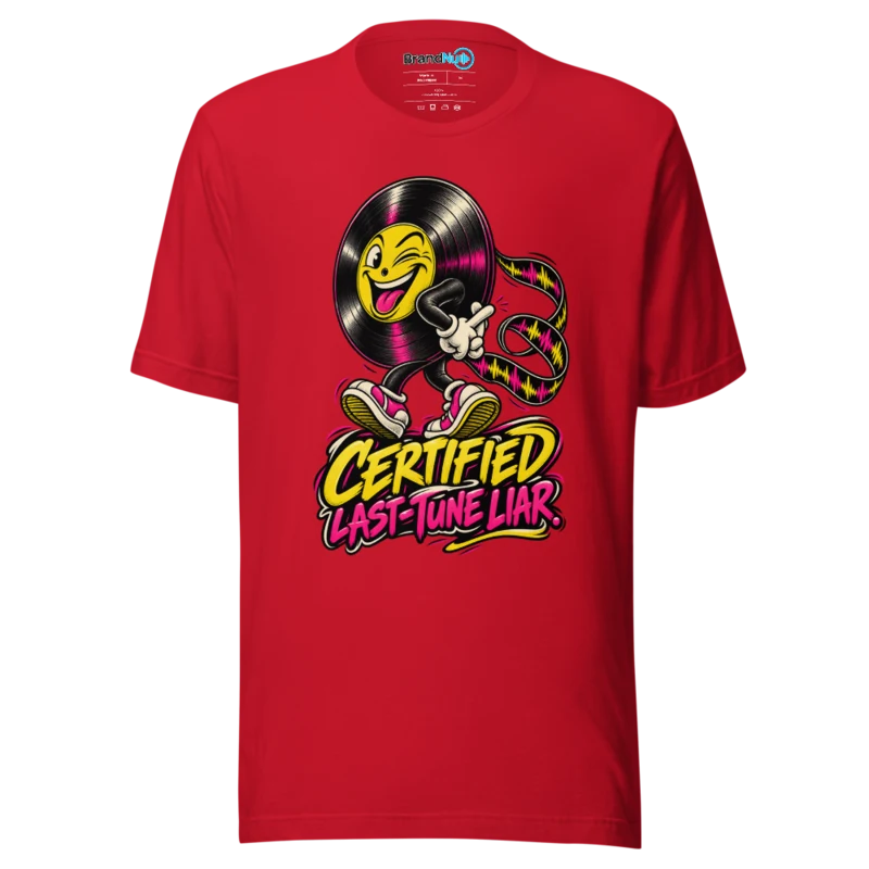 BrandNu Certified Last-Tune Liar T-Shirt - Red - Front