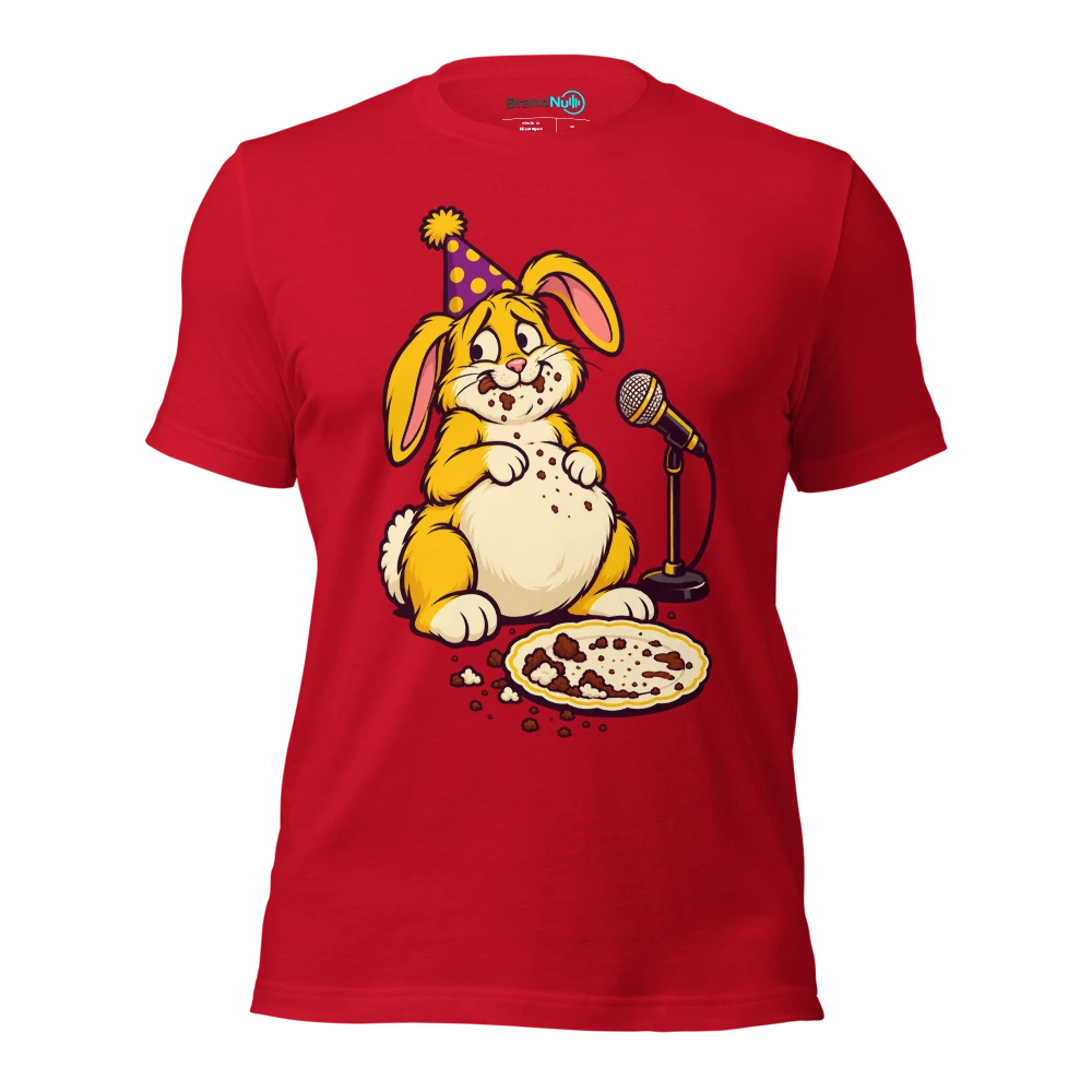 THE RABBIT ATE THE CAKE BEFORE THE SOUND CHECK T Shirt Red Front