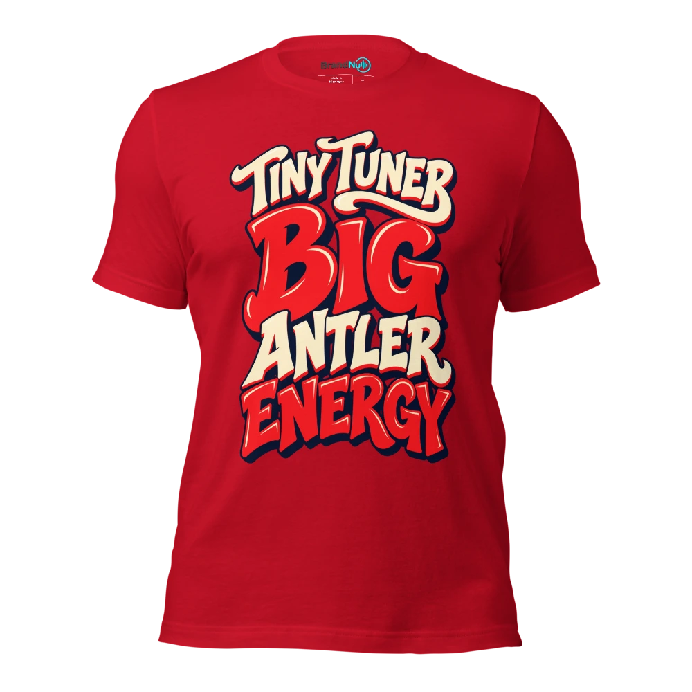 TINY TUNER BIG ANTLER ENERGY T Shirt Red Front