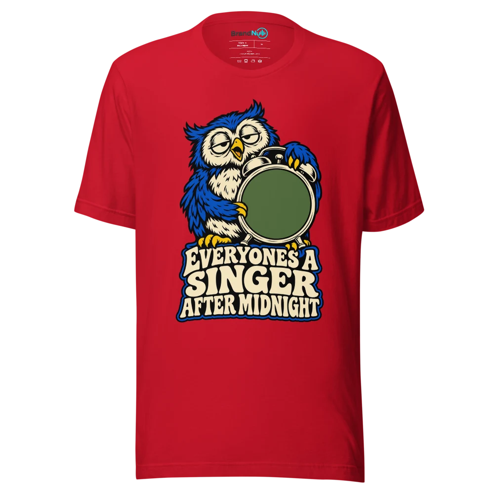 EVERYONES A SINGER AFTER MIDNIGHT T Shirt Red Front