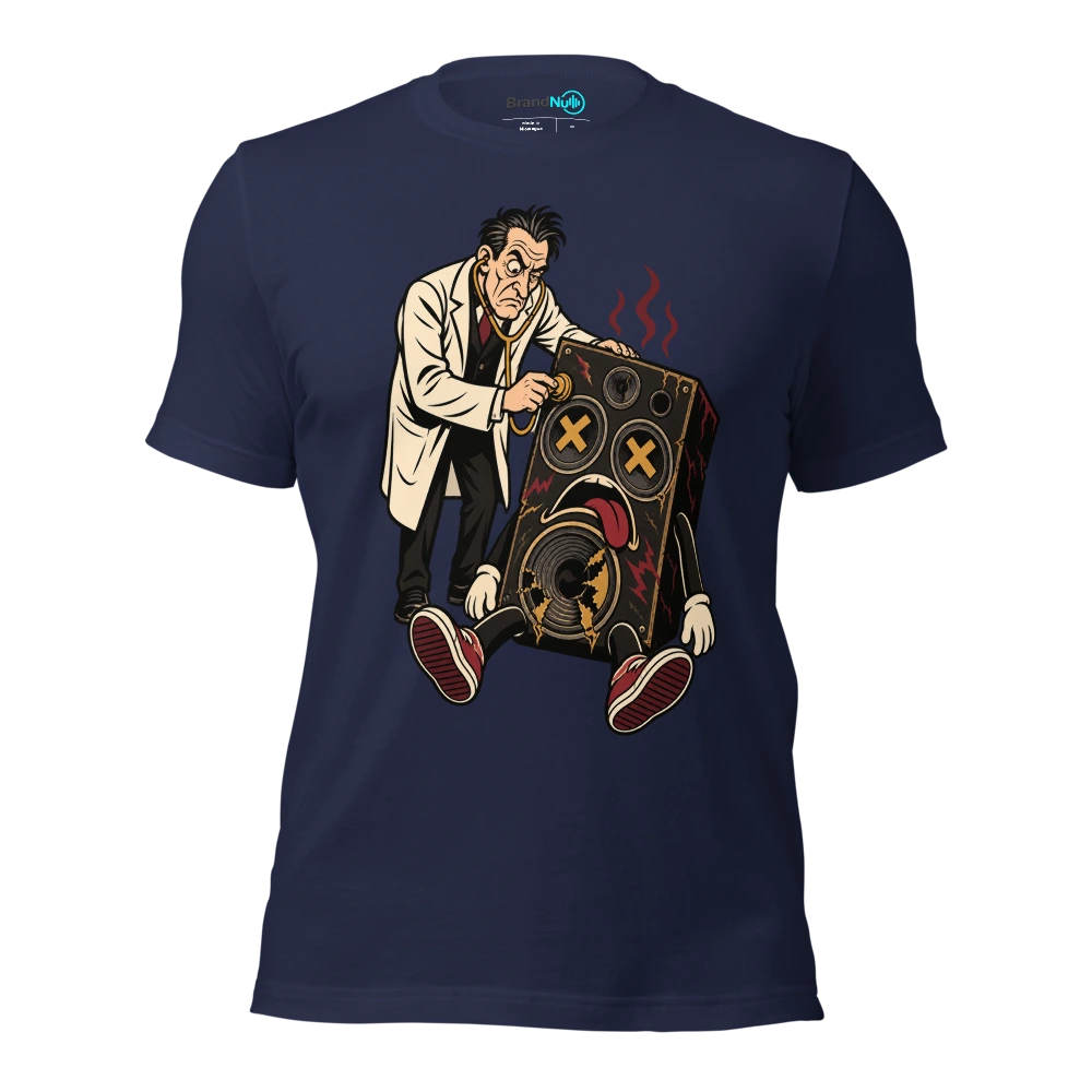 THE DJ KILLED IT THE CORONER DISAGREES T Shirt Navy Front