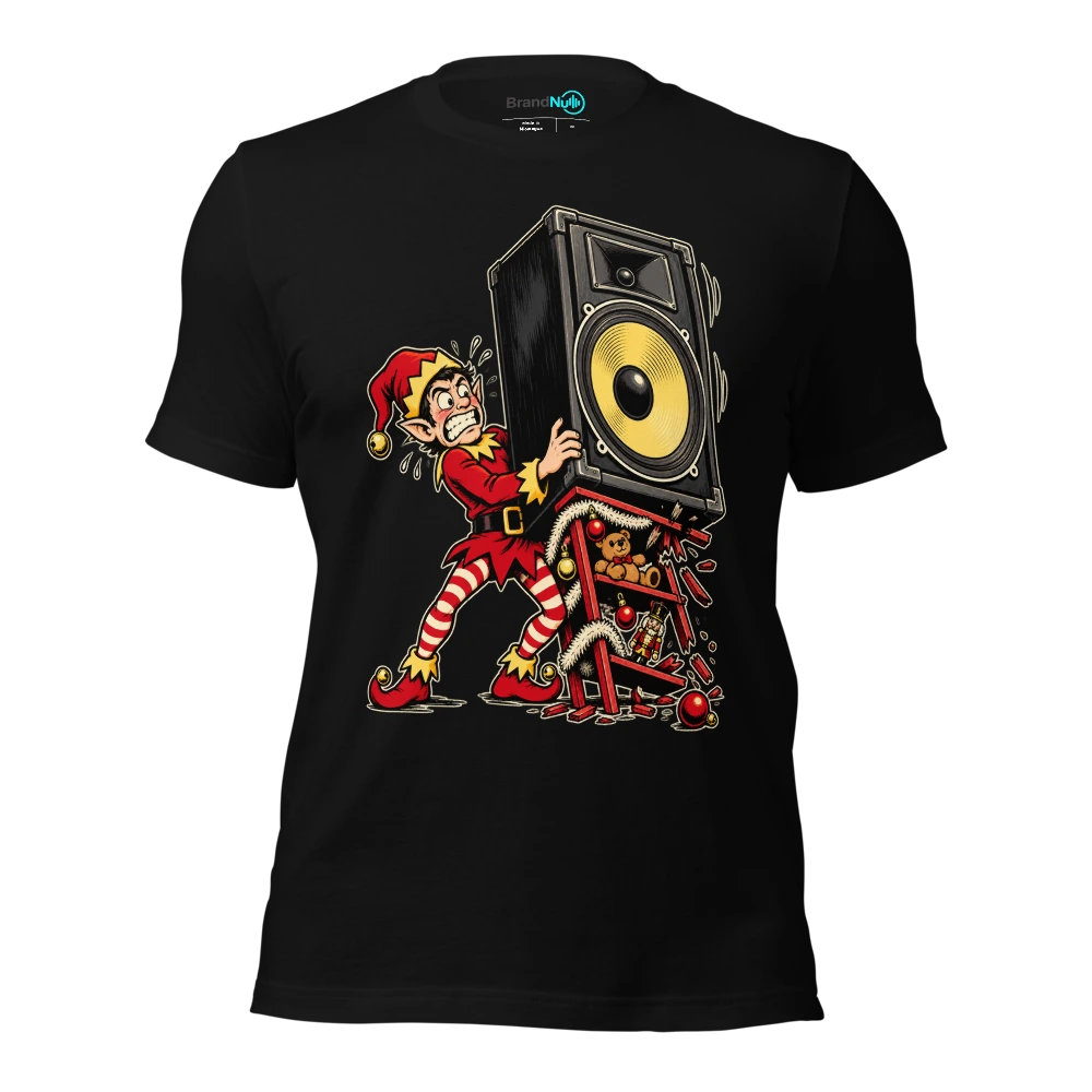 THE ELF SHELF IS A SPEAKER STAND T-SHIRT