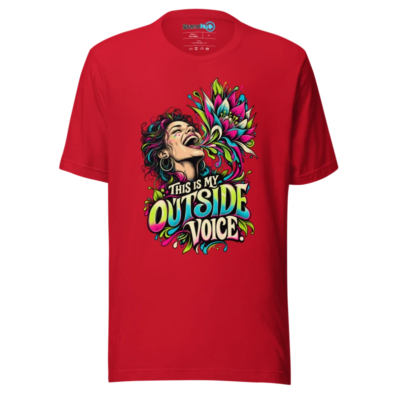 This Is My Outside Voice T Shirt - Red