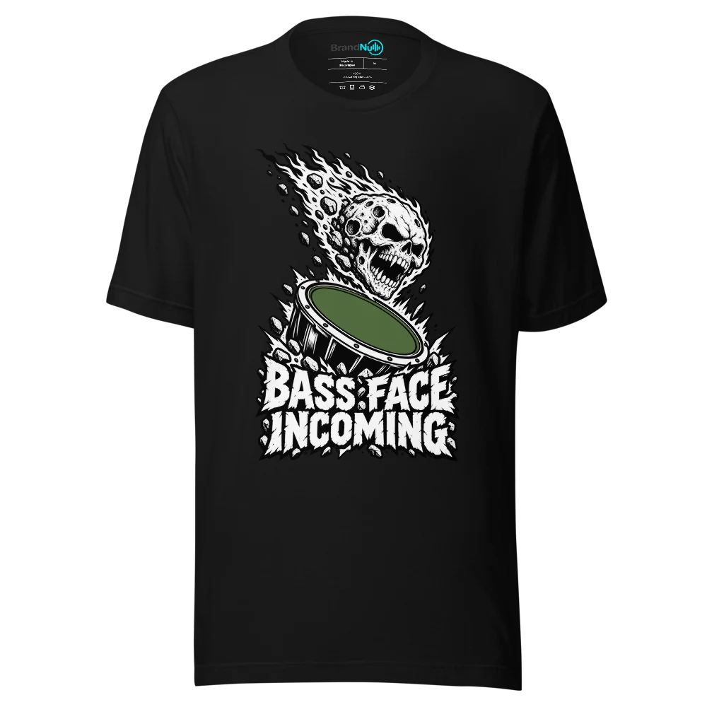 BASS FACE INCOMING T Shirt Black Front