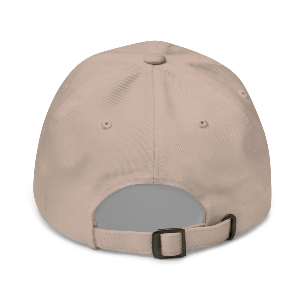 Ex Is Here Play It Petty Dad Cap Stone back view