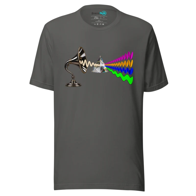 Music Prism T Shirt - Spectrum Wave Edition - Asphalt