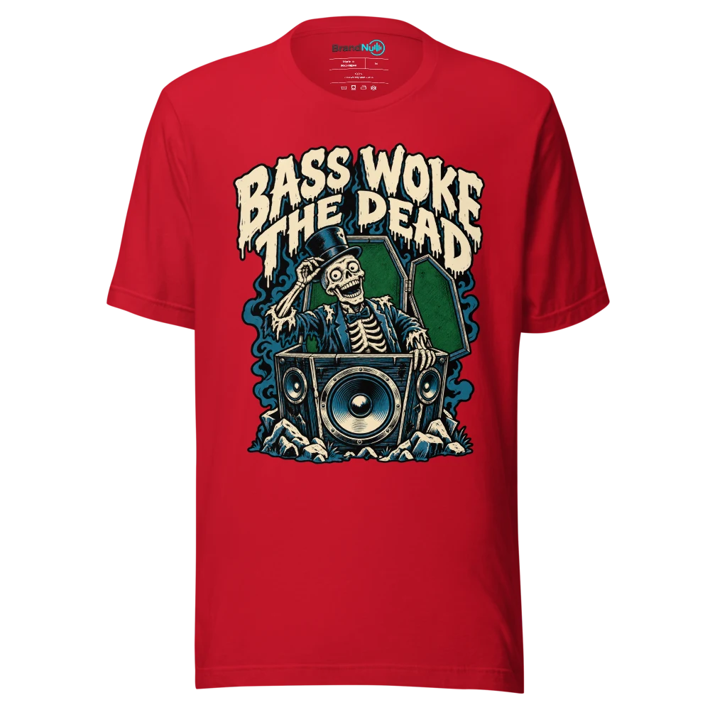 BASS WOKE THE DEAD T Shirt Red Front