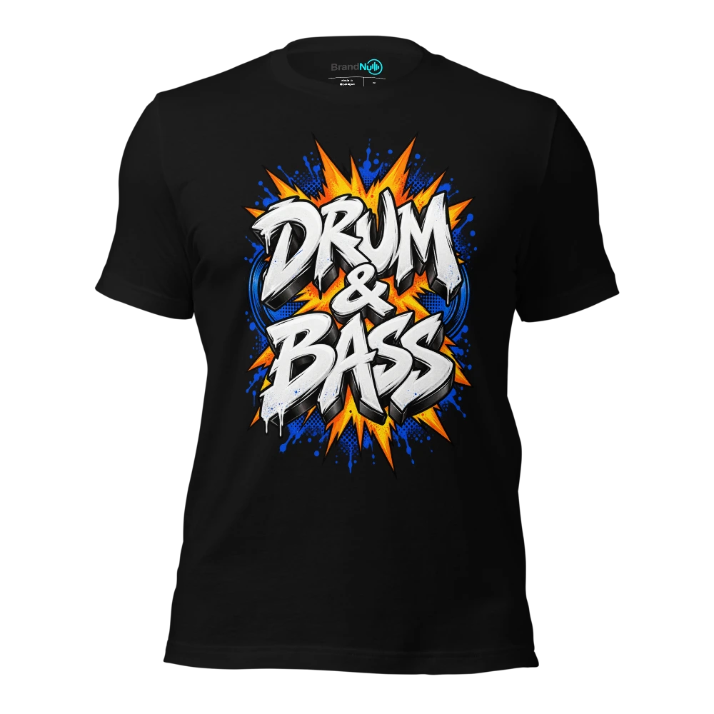 Drum and Bass Impact Logo T-SHIRT Bold Rave Strike Edition