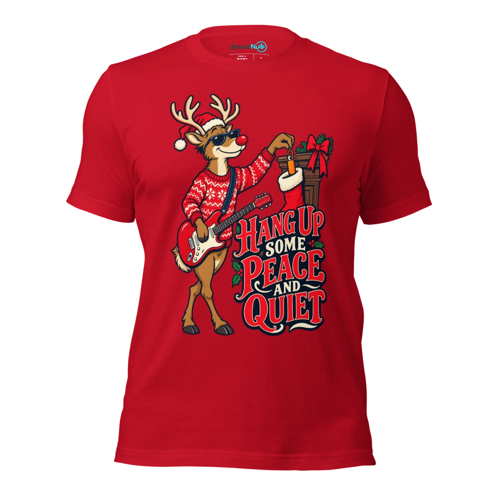 HANG UP SOME PEACE AND QUIET T Shirt Red Front