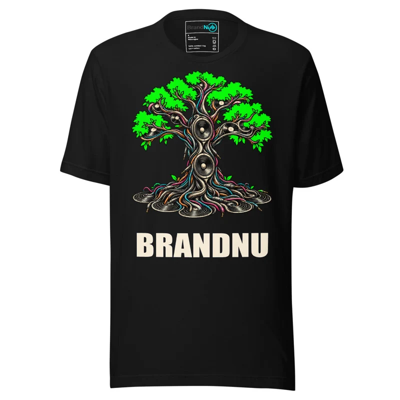 Solid Roots Green Screen DJ & Rave T Shirt Black