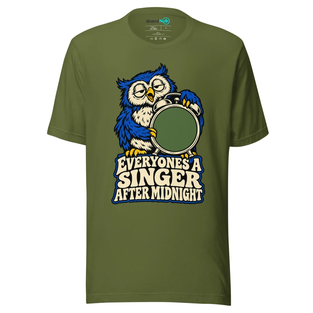 EVERYONES A SINGER AFTER MIDNIGHT T Shirt Olive Front