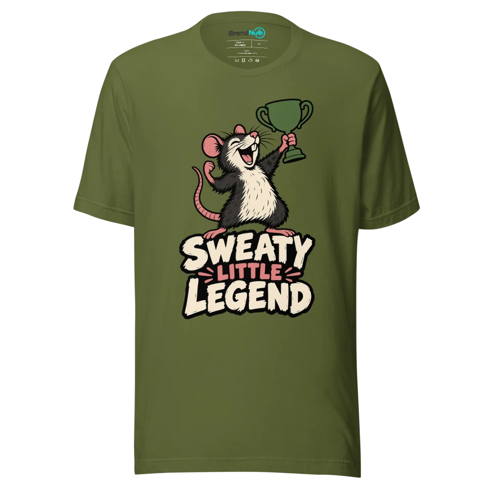 SWEATY LITTLE LEGEND T Shirt Olive Front