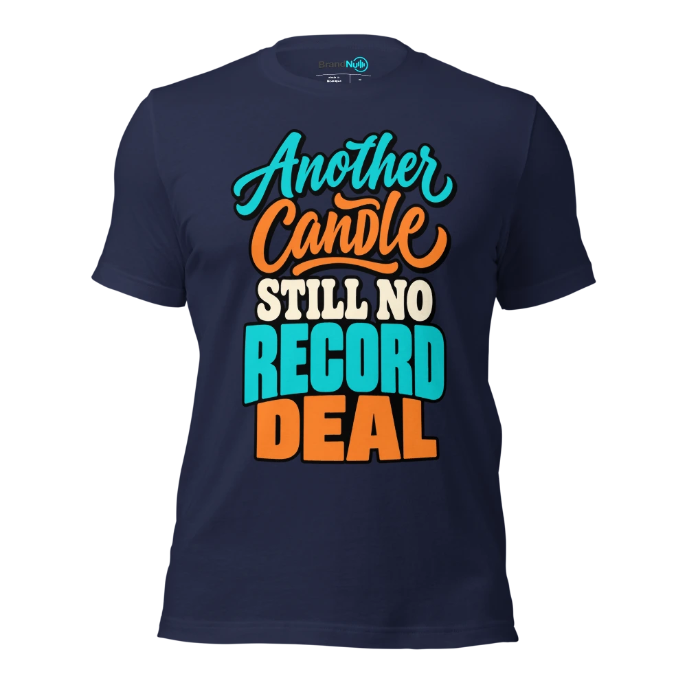 ANOTHER CANDLE STILL NO RECORD DEAL T Shirt Navy Front